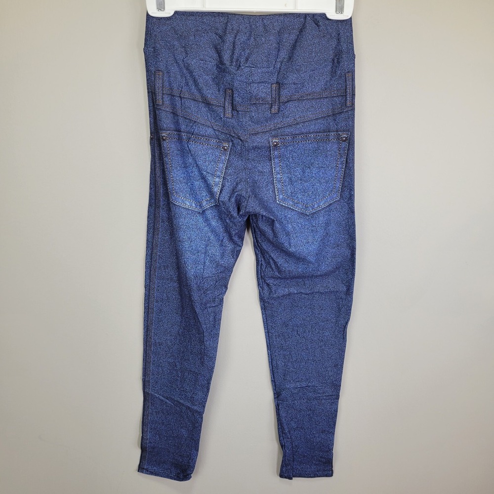 Dren Designs Faux Denim Dark Wash Ankle Leggings Extended Plus Size‎ - Picture 2 of 7